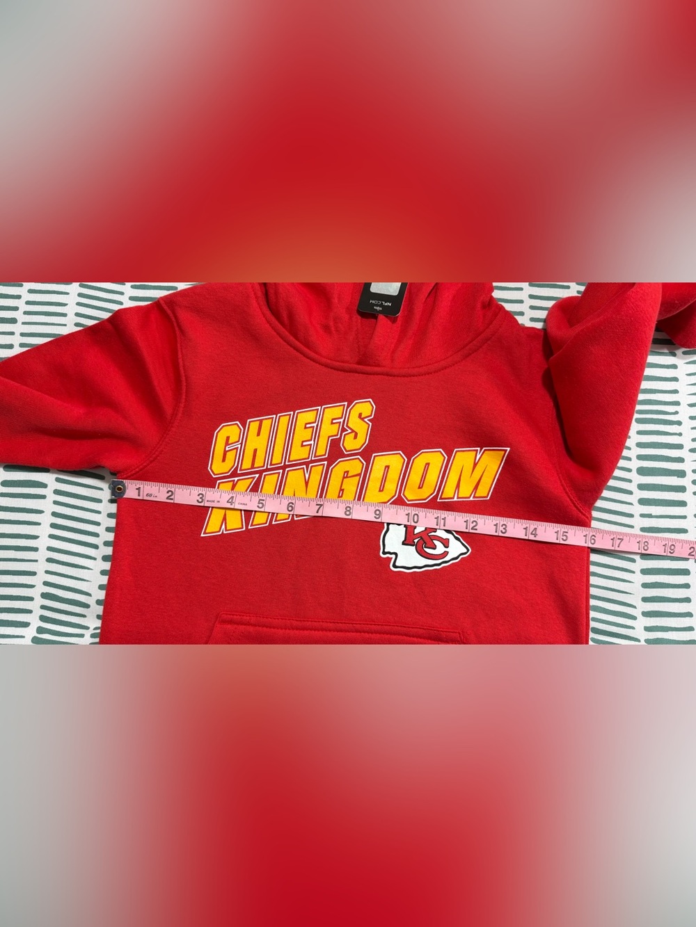 NWT Kansas City Chiefs Kingdom Youth Small Red NFL Team Apparel Hoodie - Picture 5 of 6